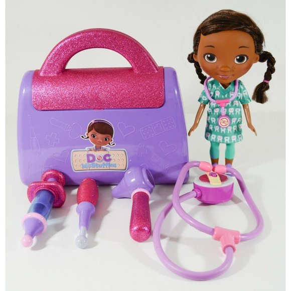 Disney Doc McStuffins Doctors Medical Kit Bag w/ 4 Medical Tools & 9" Doll Toy - Picture 2 of 8